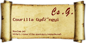 Csurilla Gyöngyi névjegykártya